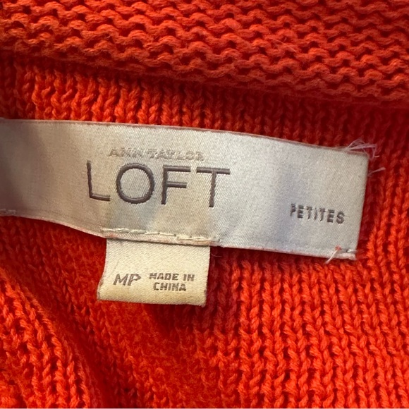 LOFT Women's Red Crew Neck Sweater - Picture 5 of 6